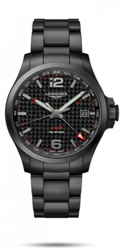Longines Conquest V.H.P. GMT 43 PVD Carbon Bracelet