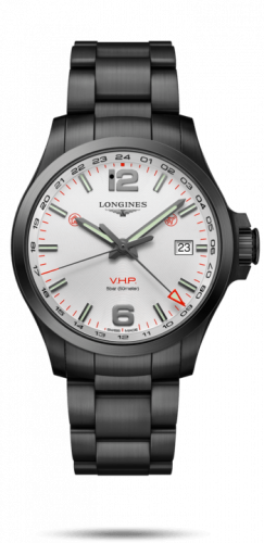 Longines Conquest V.H.P. GMT 43 PVD Silver Bracelet