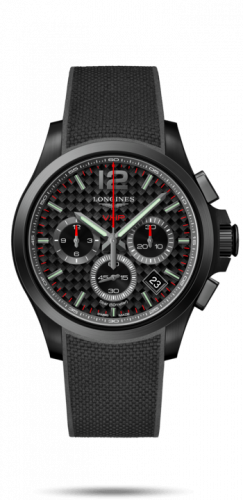Longines Conquest V.H.P. Chronograph 42 PVD Carbon Rubber