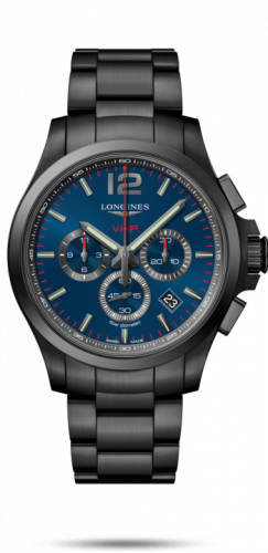 Longines Conquest V.H.P. Chronograph 44 PVD Blue Bracelet