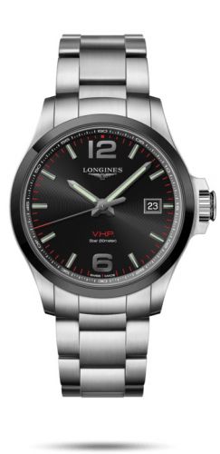 Longines Conquest V.H.P. 43 Stainless Steel Ceramic Black Bracelet