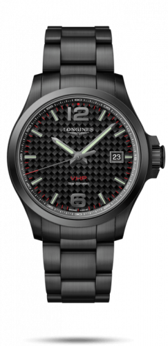 Longines Conquest V.H.P. 43 PVD Carbon Bracelet