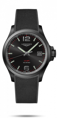 Longines Conquest V.H.P. 43 PVD Black Rubber