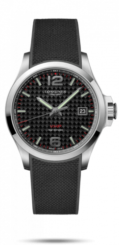 Longines Conquest V.H.P. 43 Stainless Steel Carbon Rubber