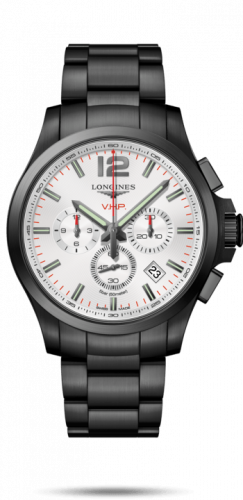 Longines Conquest V.H.P. Chronograph 44 PVD Silver Bracelet