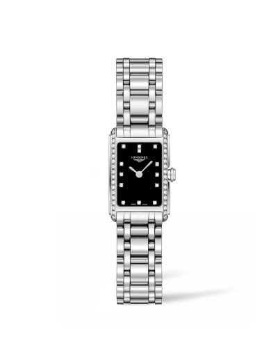 Longines DolceVita 17.4 Quartz Stainless Steel Diamond Black Bracelet