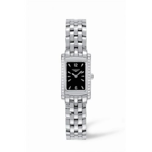 Longines DolceVita 16 Quartz Stainless Steel Diamond Black