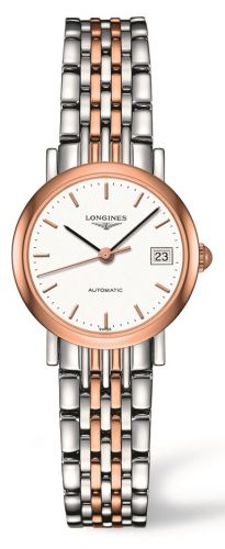 Longines Elegant Collection 25.5 Automatic Stainless Steel Red Gold White