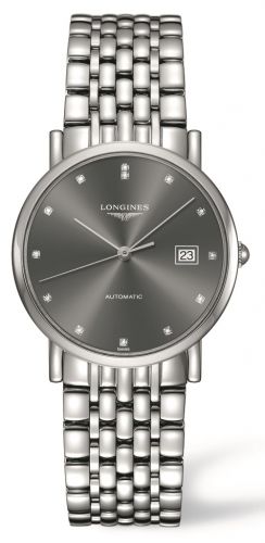 Longines Elegant Collection 34.5 Automatic Stainless Steel Grey Bracelet