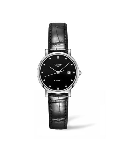 Longines Elegant Collection Automatic 29 Stainless Steel Black Strap