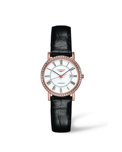 Longines Elegant Collection Automatic 27.2 Pink Gold Diamond White