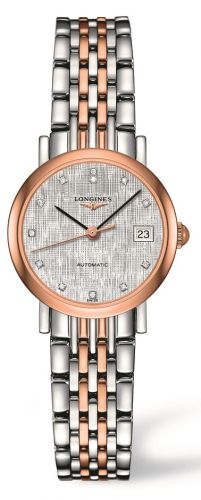 Longines Elegant Collection 25.5 Automatic Stainless Steel Red Gold Silver