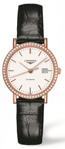 Longines Elegant Collection Automatic 29 Pink Gold Diamond White