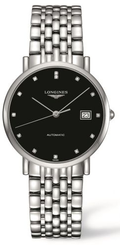 Longines Elegant Collection Automatic 37 Stainless Steel Black Bracelet