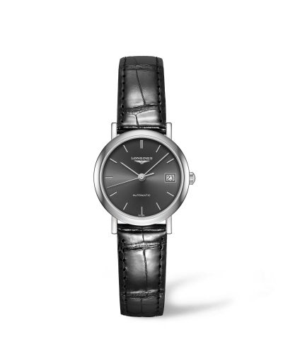 Longines Elegant Collection 25.5 Automatic Stainless Steel Grey Strap
