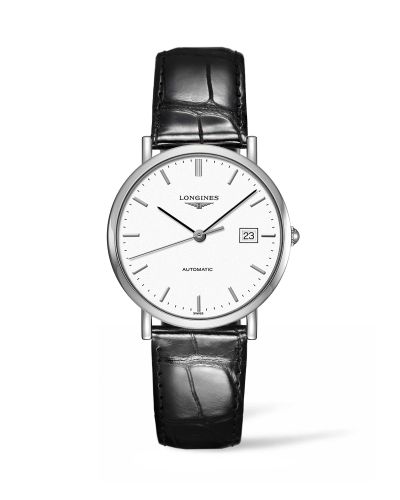 Longines Elegant Collection Automatic 37 Stainless Steel White Strap