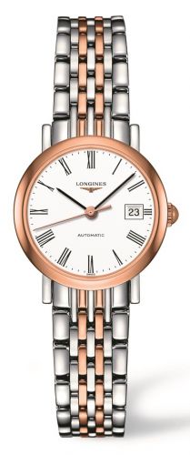 Longines Elegant Collection 25.5 Automatic Stainless Steel Red Gold White