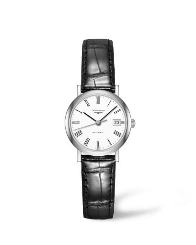 Longines Elegant Collection 25.5 Automatic Stainless Steel White Strap