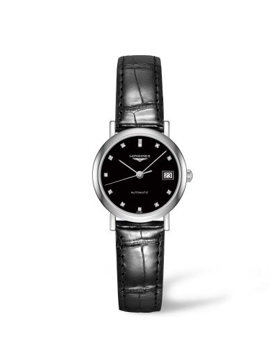 Longines Elegant Collection 25.5 Automatic Stainless Steel Black Strap