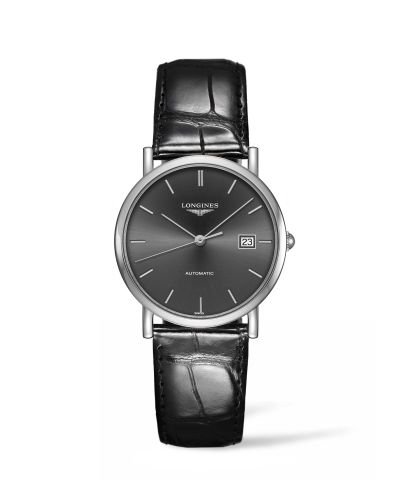 Longines Elegant Collection 34.5 Automatic Stainless Steel Grey Strap