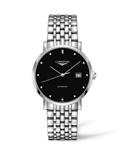 Longines Elegant Collection Automatic 39 Stainless Steel Black Bracelet