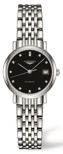 Longines Elegant Collection 25.5 Automatic Stainless Steel Black Bracelet