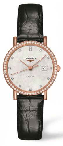 Longines Elegant Collection Automatic 29 Pink Gold Diamond MOP