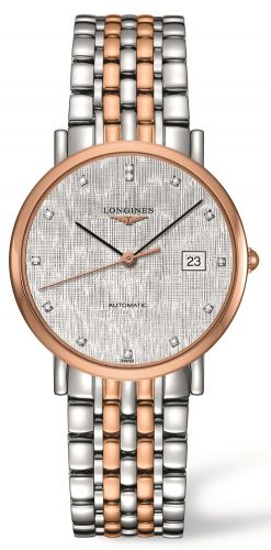 Longines Elegant Collection Automatic 37 Stainless Steel Red Gold Silver