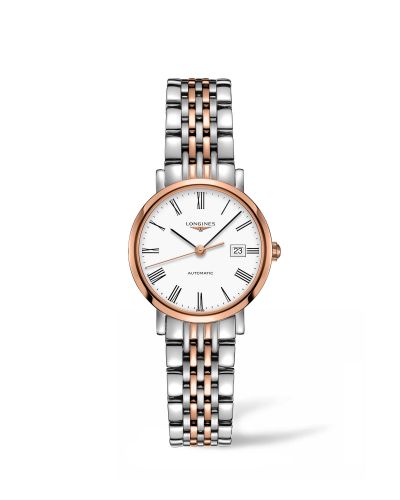 Longines Elegant Collection Automatic 29 Stainless Steel Pink Gold White