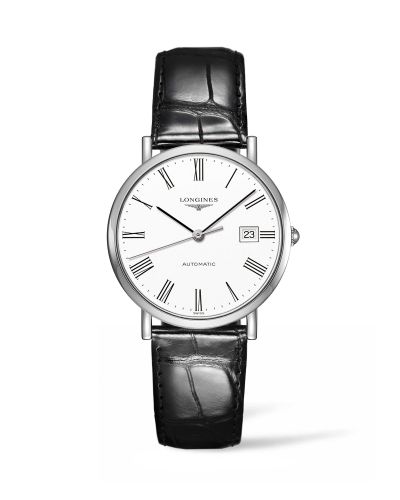Longines Elegant Collection Automatic 37 Stainless Steel White Strap