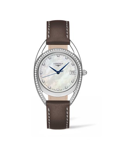 Longines Equestrian Horseshoe 34 Diamond MOP