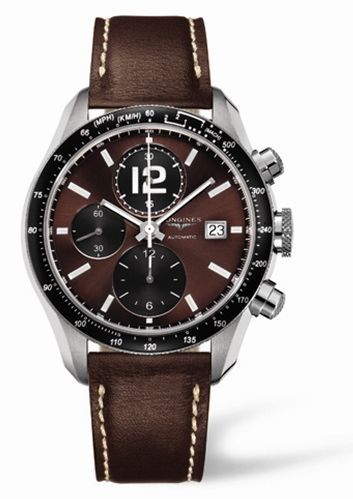 Longines GrandeVitesse Tachymeter Brown Strap