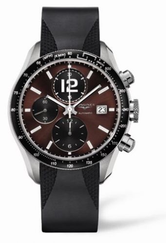 Longines GrandeVitesse Tachymeter Brown Rubber