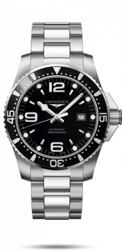 Longines HydroConquest 44 Automatic Stainless Steel Black Bracelet
