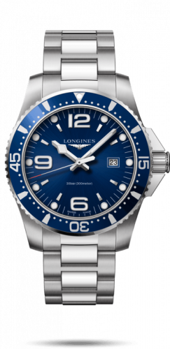 Longines HydroConquest 44 Quartz Stainless Steel Blue Bracelet