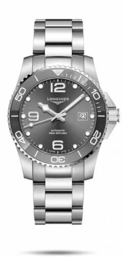 Longines HydroConquest 41 Automatic Stainless Steel Ceramic Grey Bracelet