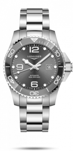 Longines HydroConquest 43 Automatic Stainless Steel Ceramic Grey Bracelet