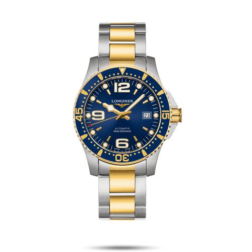 Longines HydroConquest 41 Automatic Stainless Steel Yellow Gold Blue
