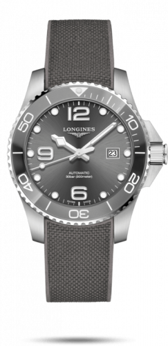 Longines HydroConquest 43 Automatic Stainless Steel Ceramic Grey Rubber