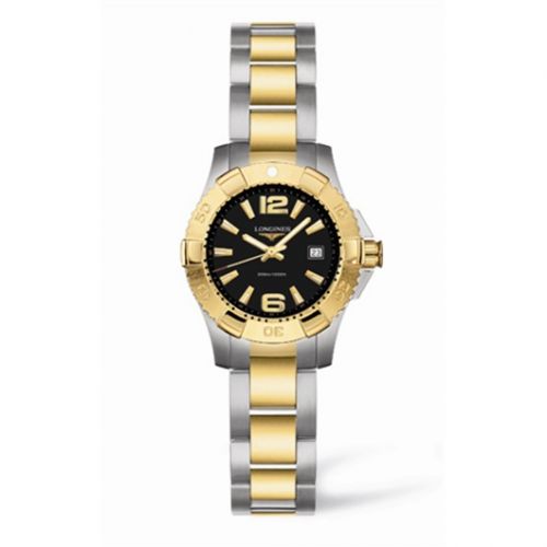 Longines Hydroconquest Quartz 25 Two Tone Black