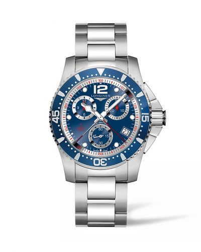 Longines Hydroconquest 41 Quartz Chronograph Stainless Steel Blue Bracelet