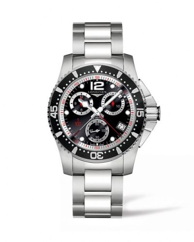Longines Hydroconquest 41 Quartz Chronograph Stainless Steel Black Bracelet