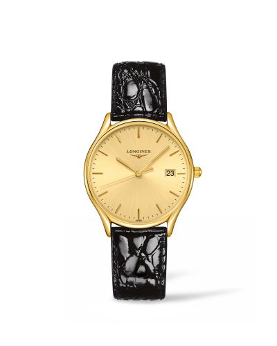 Longines Lyre Quartz 32 Yellow Gold PVD Champagne Strap
