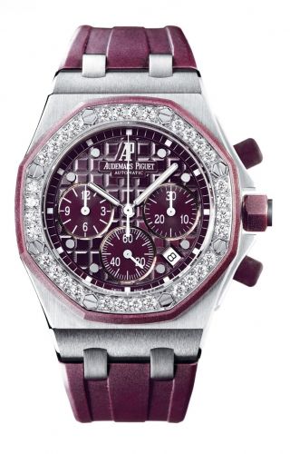 Audemars Piguet Royal Oak OffShore 26048 Lady Chronograph Stainless Steel Plum