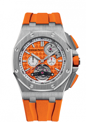 Audemars Piguet Royal Oak Offshore Tourbillon Chronograph Selfwinding Stainless Steel Orange