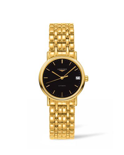 Longines Presence Automatic 30 PVD Gold Black Bracelet