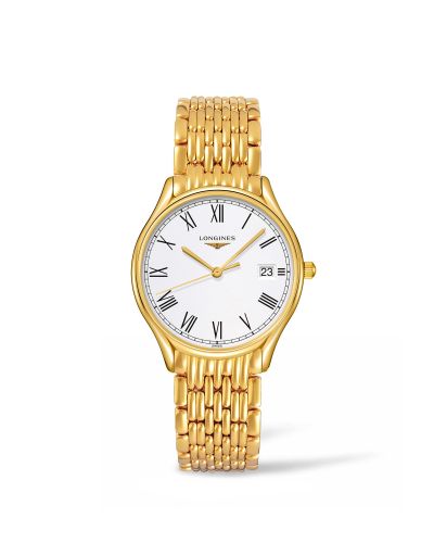 Longines Lyre Quartz 32 Yellow Gold PVD White Bracelet