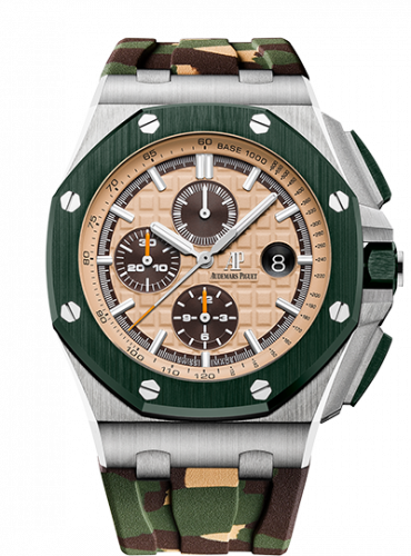 Audemars Piguet Royal Oak Offshore 44 Stainless Steel Ceramic Beige Rubber
