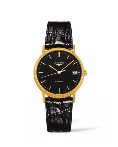 Longines Presence Automatic 34.5mm Stainless Steel PVD Gold Black