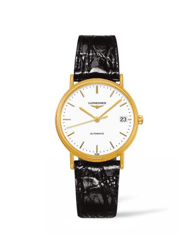 Longines Presence Automatic 34.5mm Stainless Steel PVD Gold White